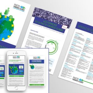 Pacte Finance-Climat - Identité graphique et documents événementiels Pacte Finance-Climat - Identité graphique et documents événementiels